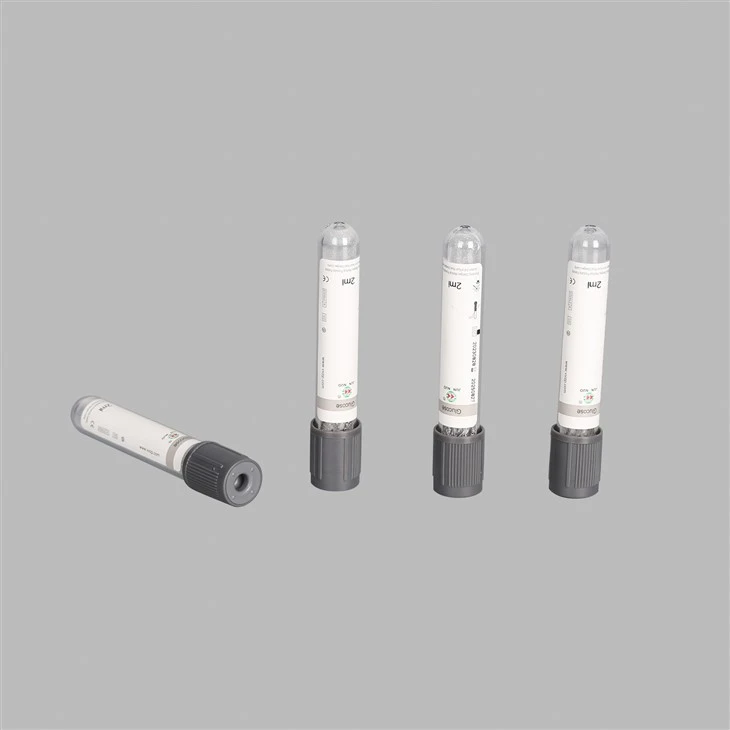 Sodium Fluoride + EDTA K2 / Na2 Blood Glucose Collection Tube Grey Top For Blood Glucose Testing